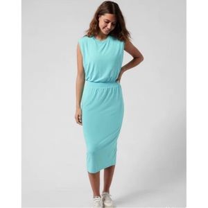 NWT Athleta Santorini Cinch Dress - Blue